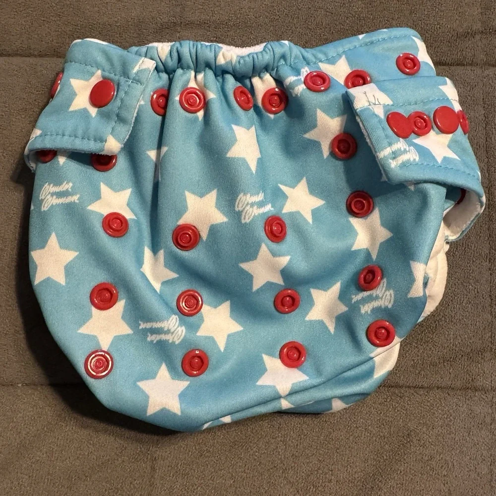 Cloth Pocket Diapers‎ Bumkins Wonder Woman & Kawaii Prints Lot of 5